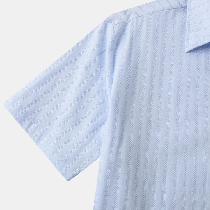 Classic black short sleeve button-down shirt for any occasion