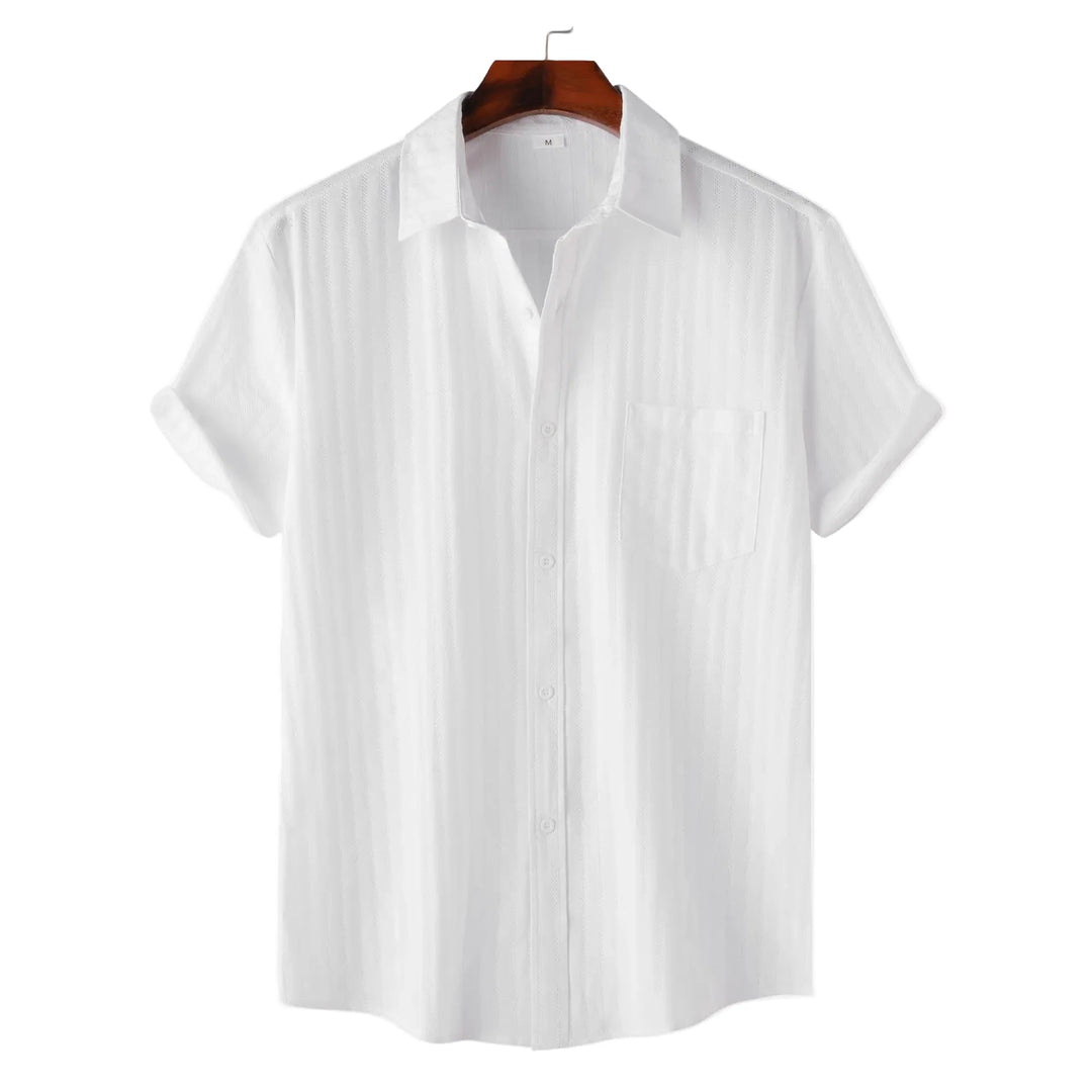 Lightweight casual button-down shirt for men's summer style