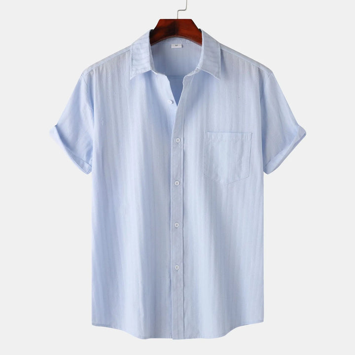 Stylish purple collared shirt for men, ideal for summer outings