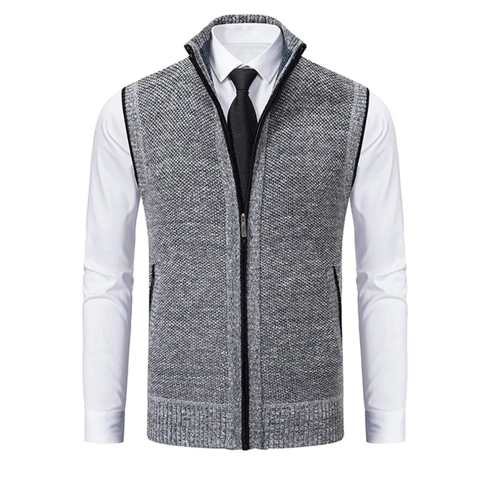 Versatile men's formal waistcoat for business, weddings, or casual layering. Polished & tailored slim fit vest.