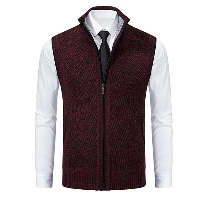 Sleek men's solid color slim fit vest for a polished professional look. Perfect tailored business or wedding waistcoat.