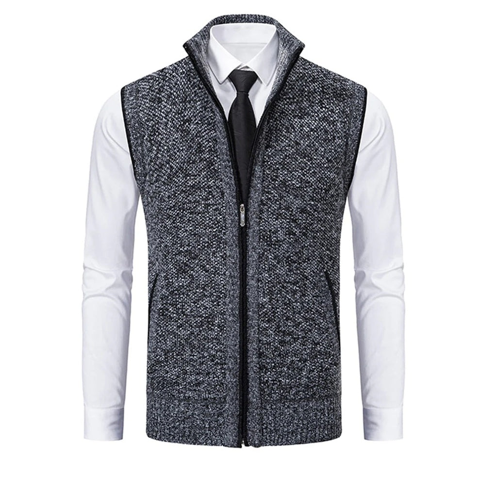 Sharp men's slim fit vest, a versatile layering piece for modern business fashion & formal occasions. Tailored design.