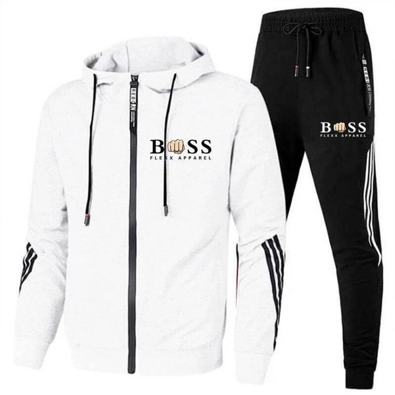 Men's 2-piece performance sports set, quick-dry fabric, ideal for gym workouts & training.