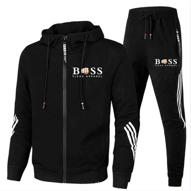 Stylish men's athletic 2-piece set. Comfortable, versatile activewear for training & everyday wear.
