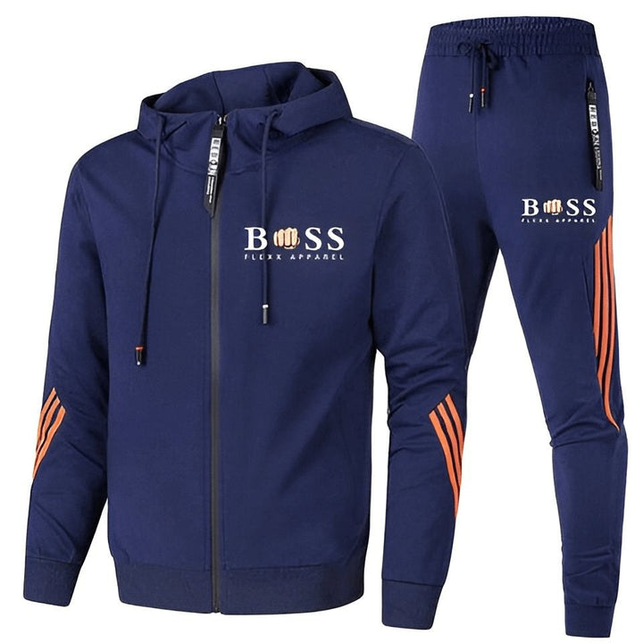 Versatile men's 2-piece sports set for training & style. Features quick-dry fabric for ultimate comfort.