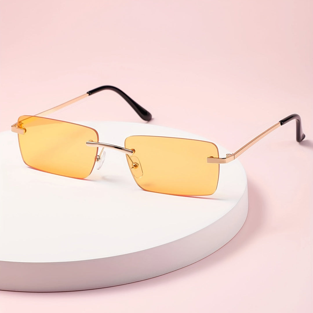 Lightweight men's frameless sunglasses, a perfect blend of modern style, comfort, and essential UV protection.