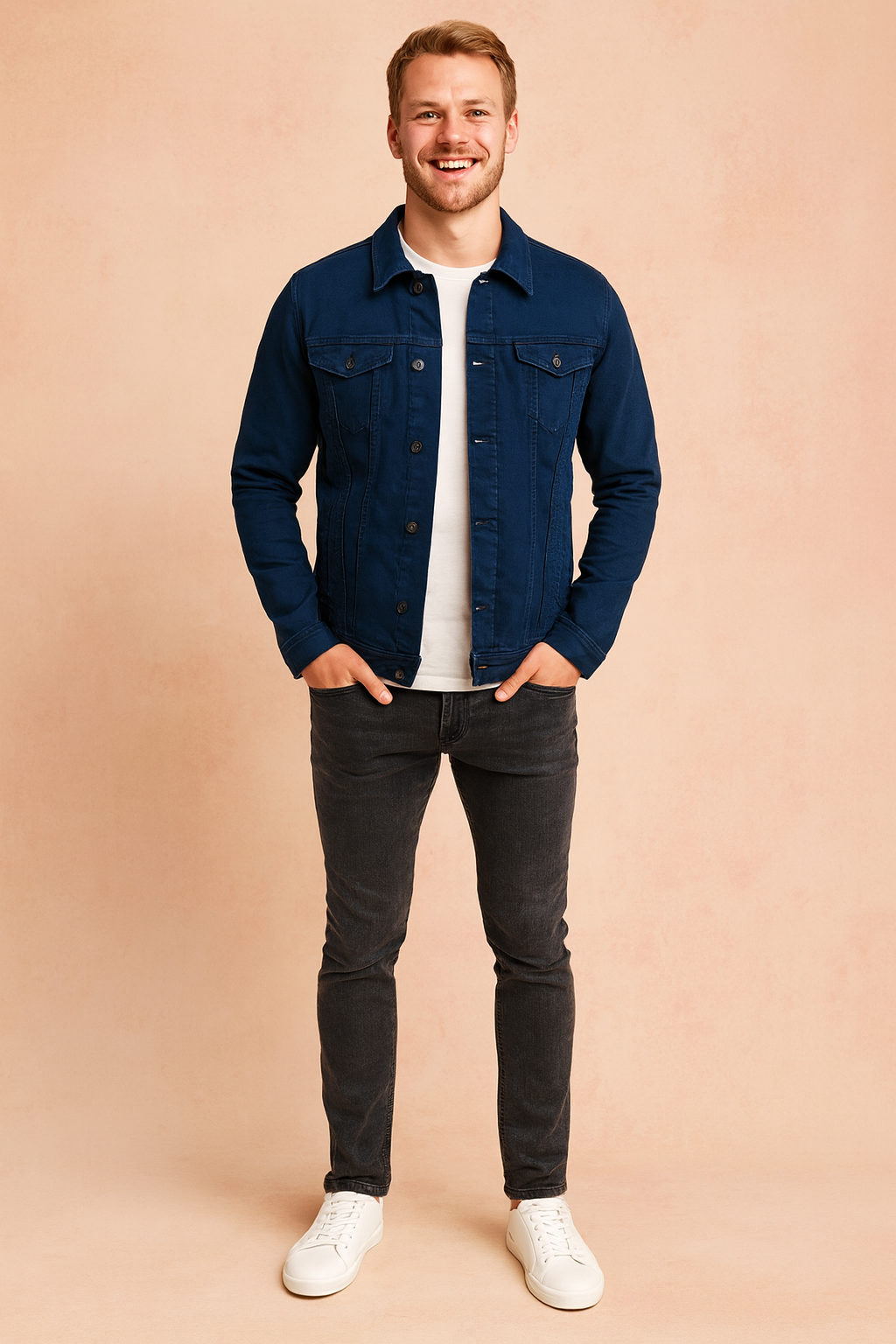Everyday urban casual button-up outerwear for men, combining style and comfort.
