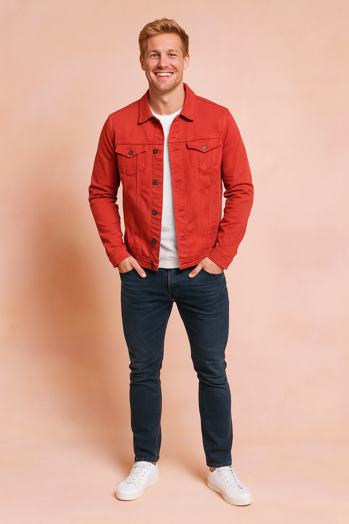Versatile men's button-up jacket, perfect urban casual outerwear for modern everyday style.