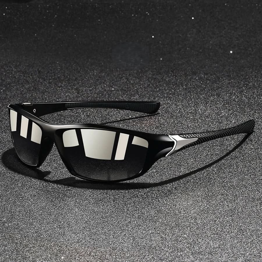 Secure-fit men's sports sunglasses. Polarized UV400 lenses, lightweight frame, and comfortable rubberized temples.