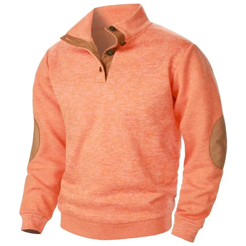 Men's V-neck active wear sweatshirt, designed for comfort and movement.