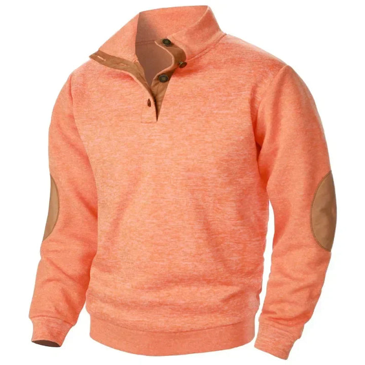 Men's V-neck active wear sweatshirt, designed for comfort and movement.