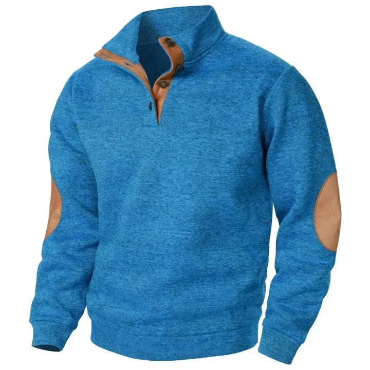 Versatile men's V-neck sweatshirt, great for layering with other fashion items.