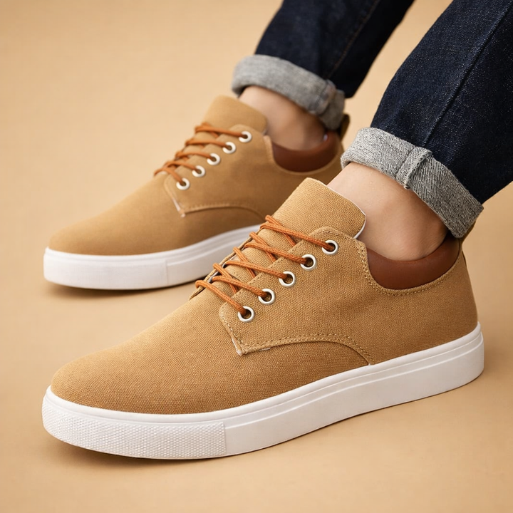 Men's versatile canvas slip-on sneakers for comfortable everyday wear.