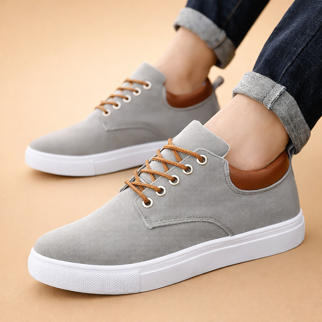 Breathable canvas slip-on shoes, ideal for men's active lifestyle.