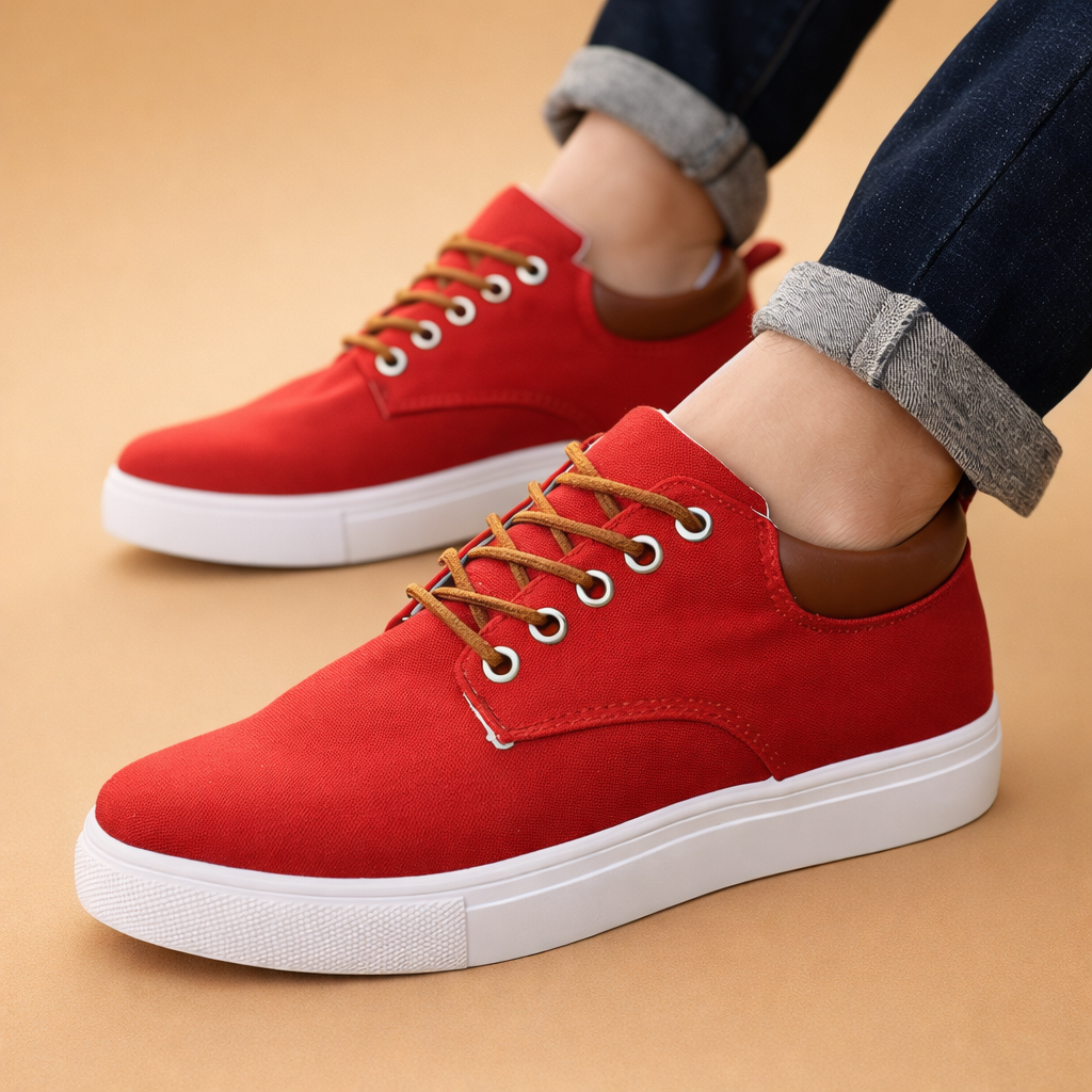 Fashionable men's footwear: versatile canvas sneakers for any occasion.