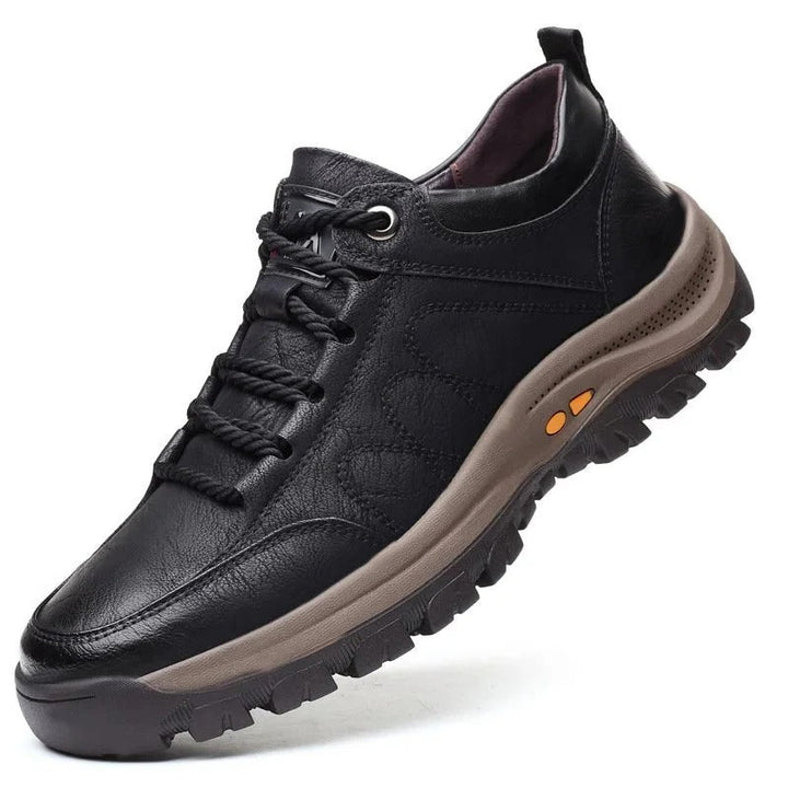 Men's waterproof leather walking shoes with orthopedic support