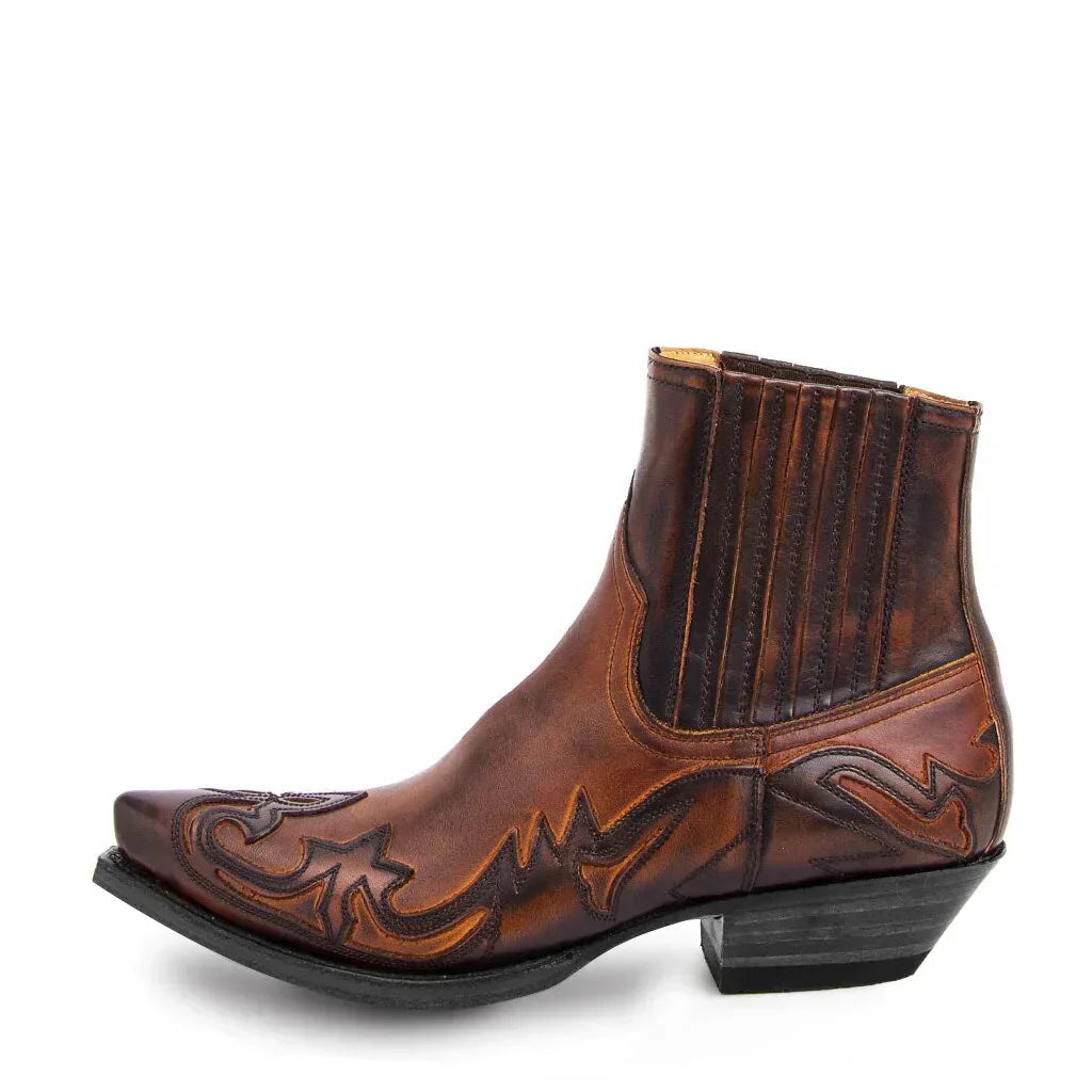 Fashionable men's pointed toe cowboy boots, perfect for a western or dress boot look.