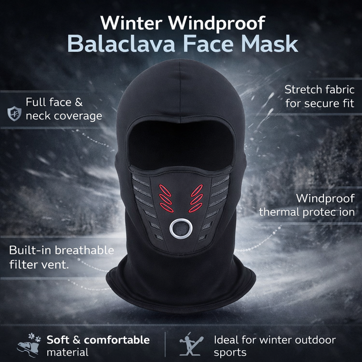 Women's thermal face mask, designed for comfort and protection
