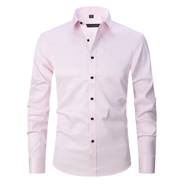 High-performance men's stretch shirt, offering wrinkle-resistant fabric for travel and daily wear.