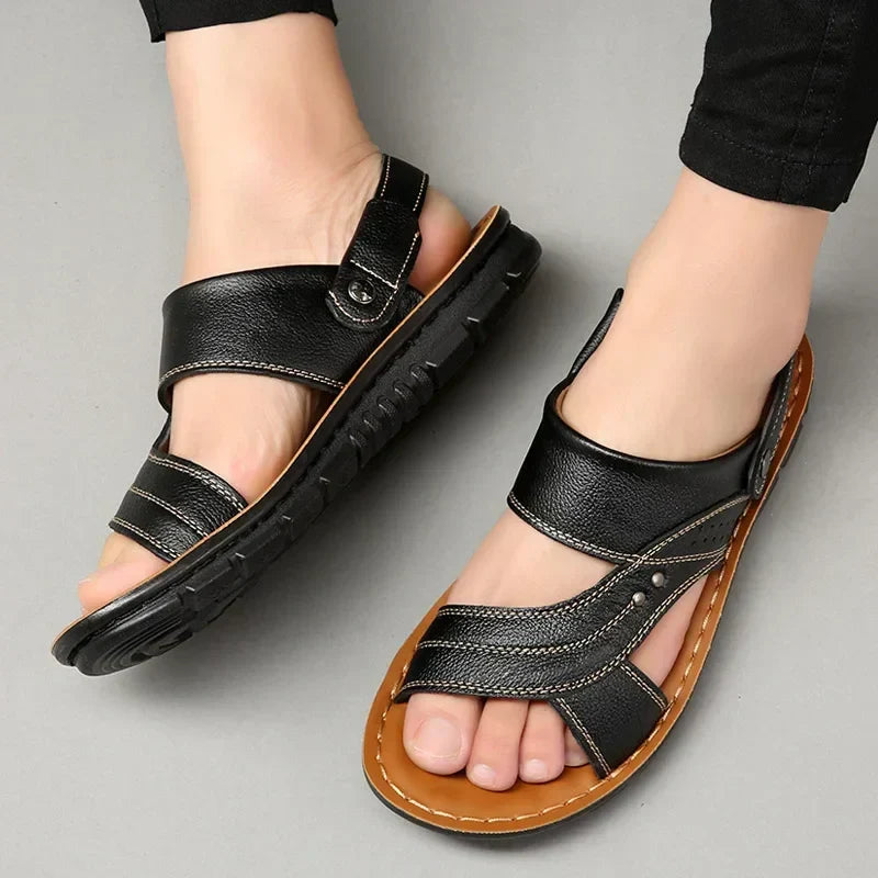 Men's stylish summer sandals for ultimate comfort. Fashionable, open-toe footwear, great for casual warm-weather outings.