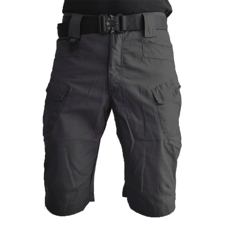 Men's waterproof hiking shorts with multiple pockets, perfect for outdoor adventures & travel.