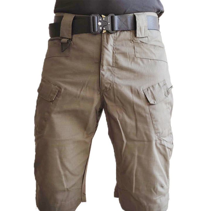 Durable men's activewear shorts, waterproof with cargo pockets, ideal for hiking and summer adventures.