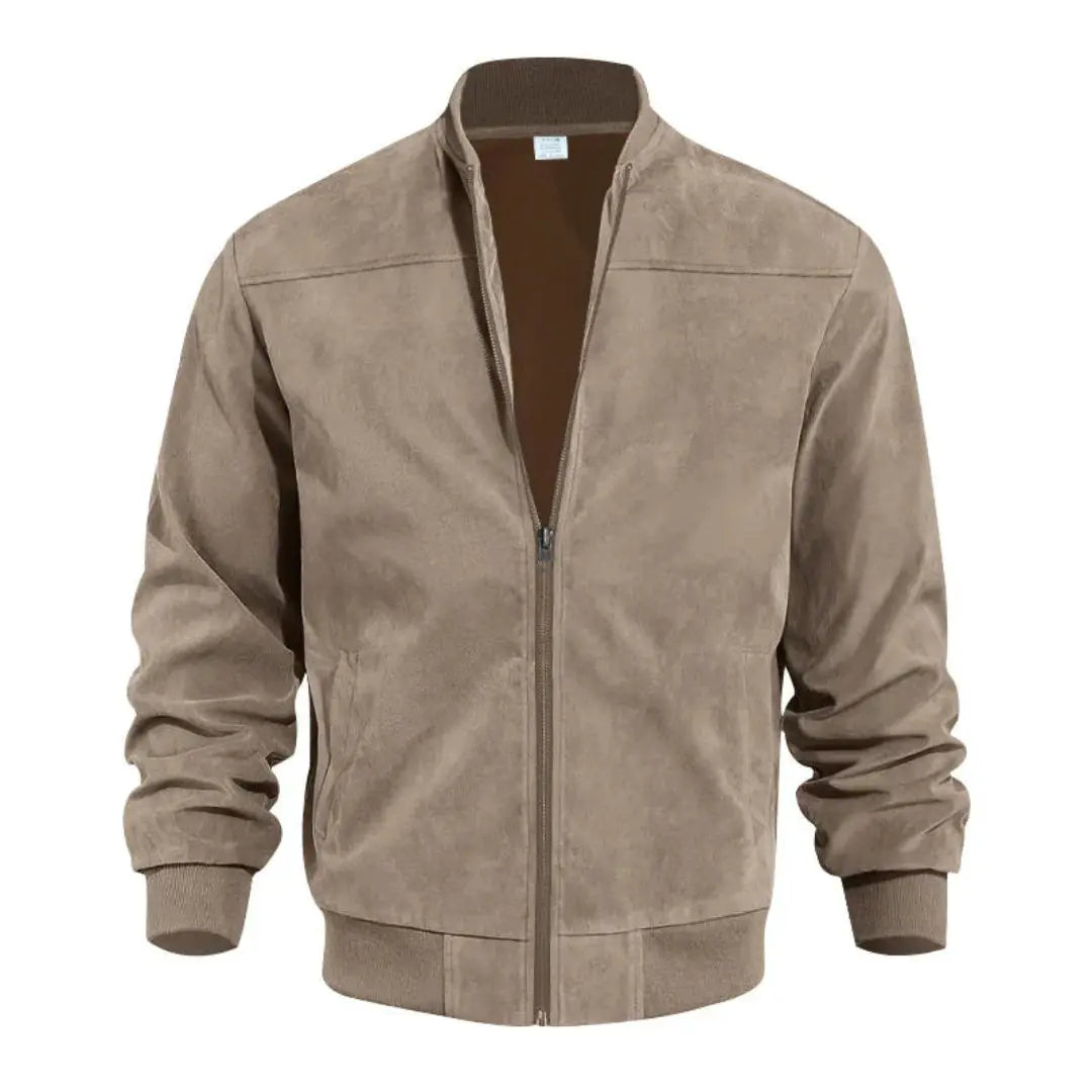 Men's classic bomber jacket, featuring a ribbed collar & convenient zip pockets. Stylish and essential outerwear.
