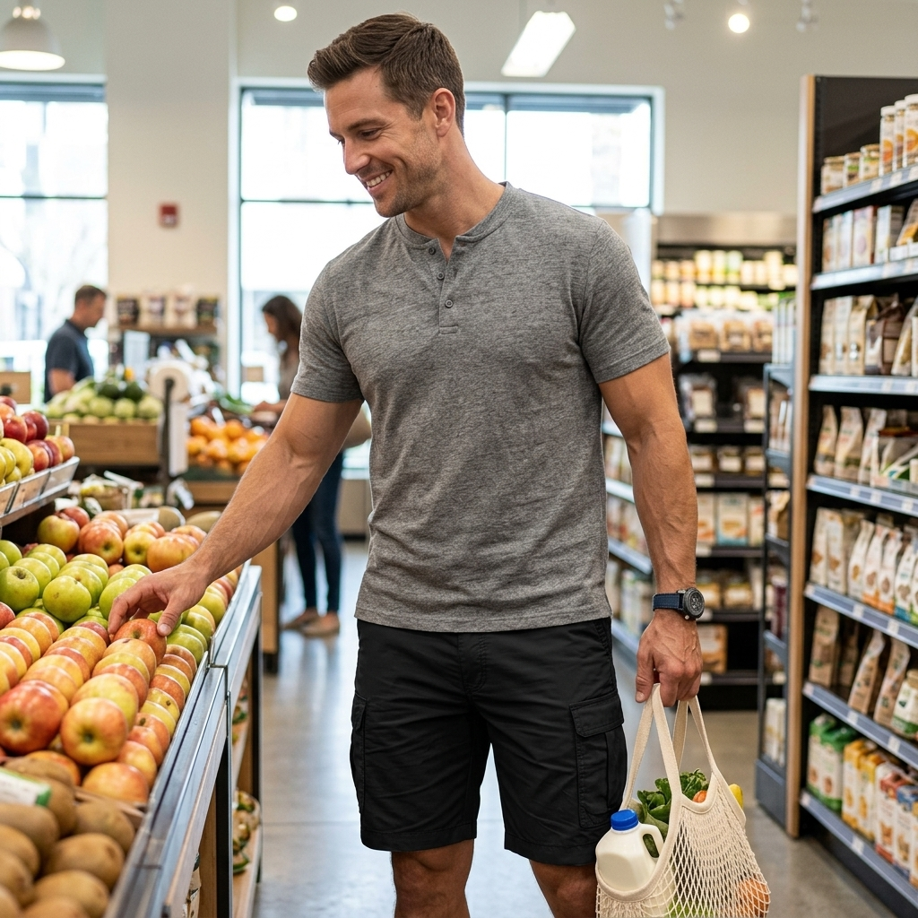 Versatile men's casual multi-pocket cargo shorts, comfortable and durable for summer and outdoor activities.
