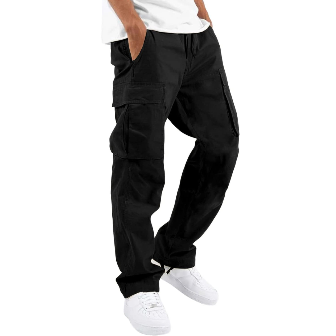 Modern streetwear cargo joggers for men, combining a stylish look with practical design.