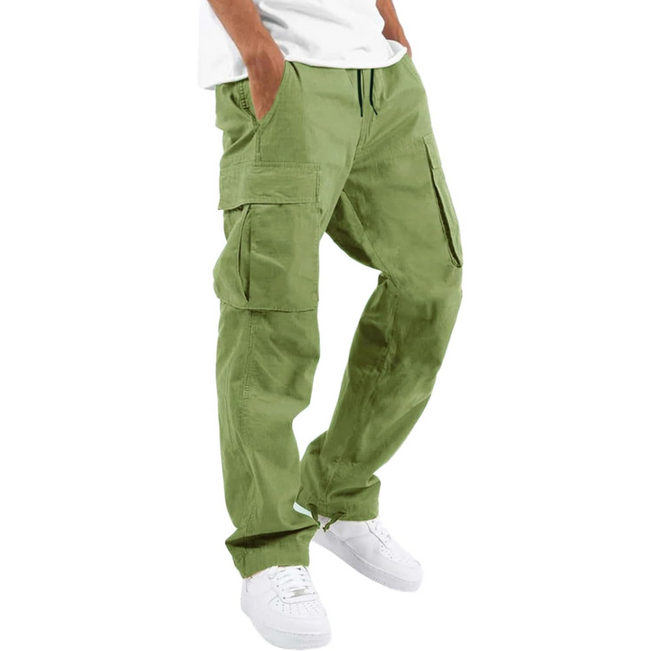 Men's versatile cotton cargo joggers, ideal for active comfort and everyday wear.