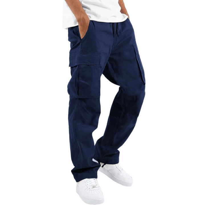 Stylish loose fit men's cargo joggers, blending streetwear appeal with ultimate comfort.