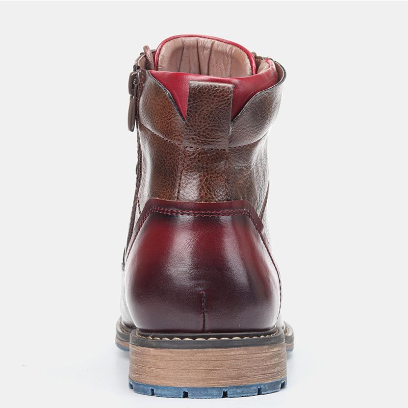 Rugged men's lace-up work boots, ankle-height cowboy style, durable for tough conditions.