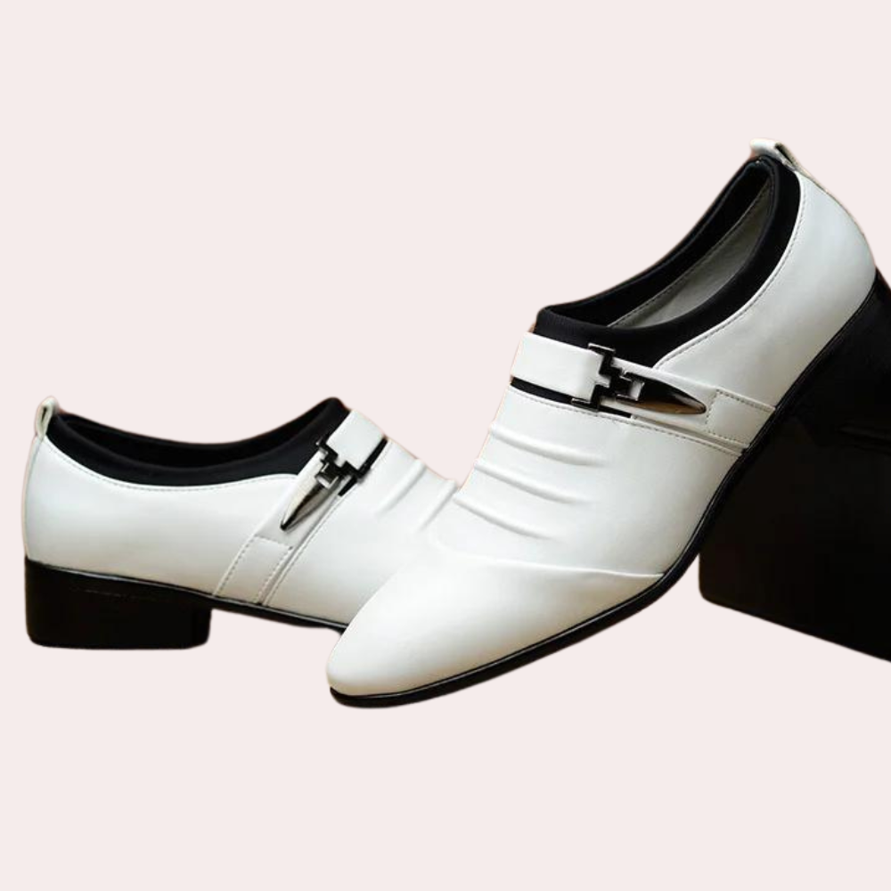 Fashionable men's slip-on loafers, comfortable dress shoes with a sleek design for formal, business, or casual occasions.