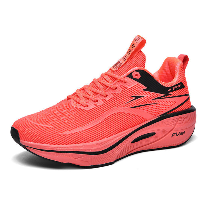 Sleek men's athletic shoes, lace-up performance running sneakers for men's active wear with foot support.
