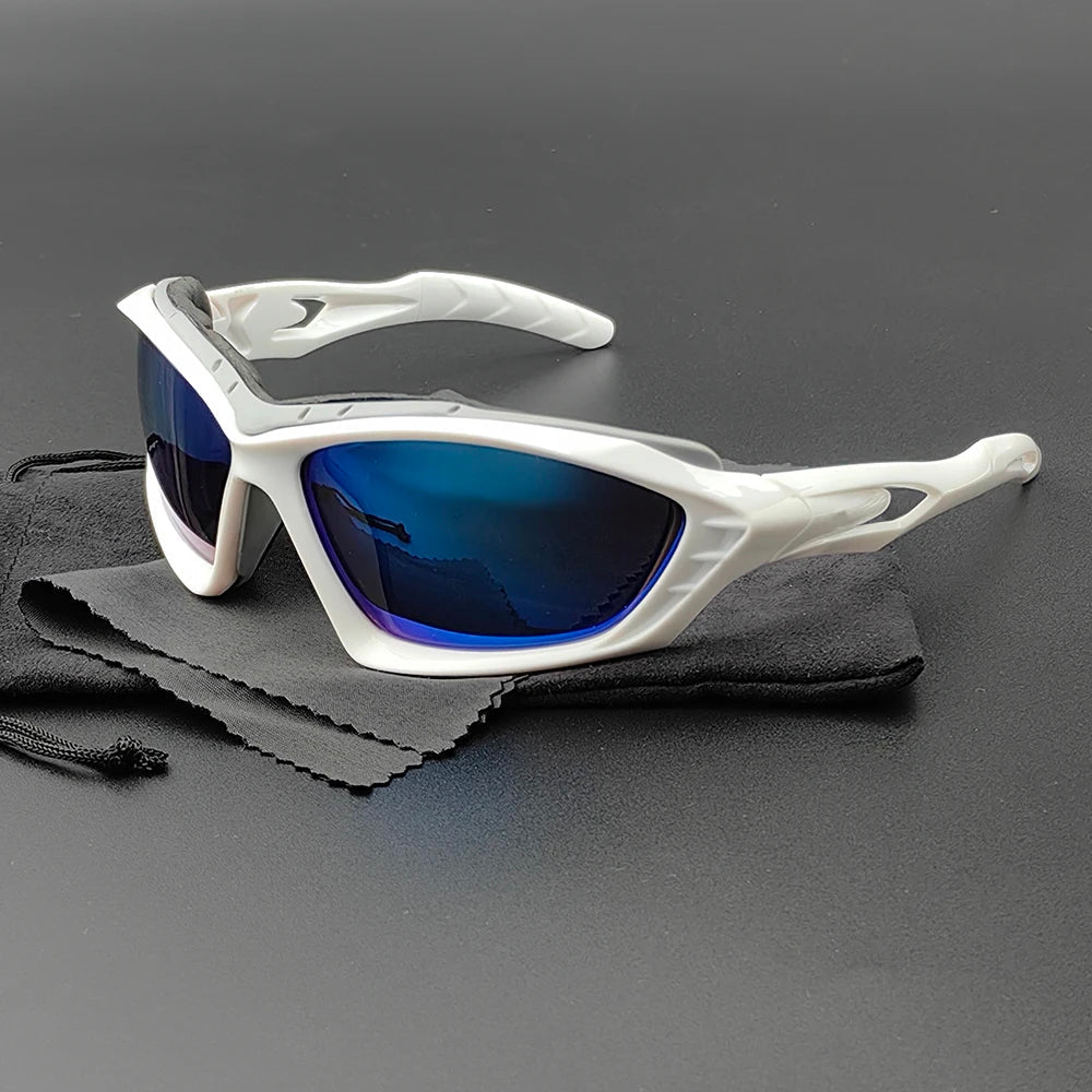 Performance men's sport sunglasses with wraparound design, perfect for running, cycling, and active outdoors.