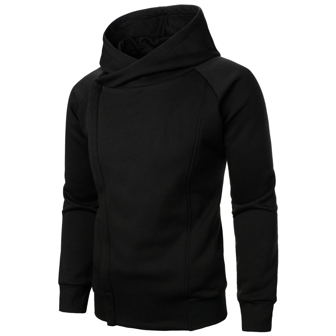 Comfortable men's fashion full-zip hoodie with convenient pockets, suitable for all-season wear.
