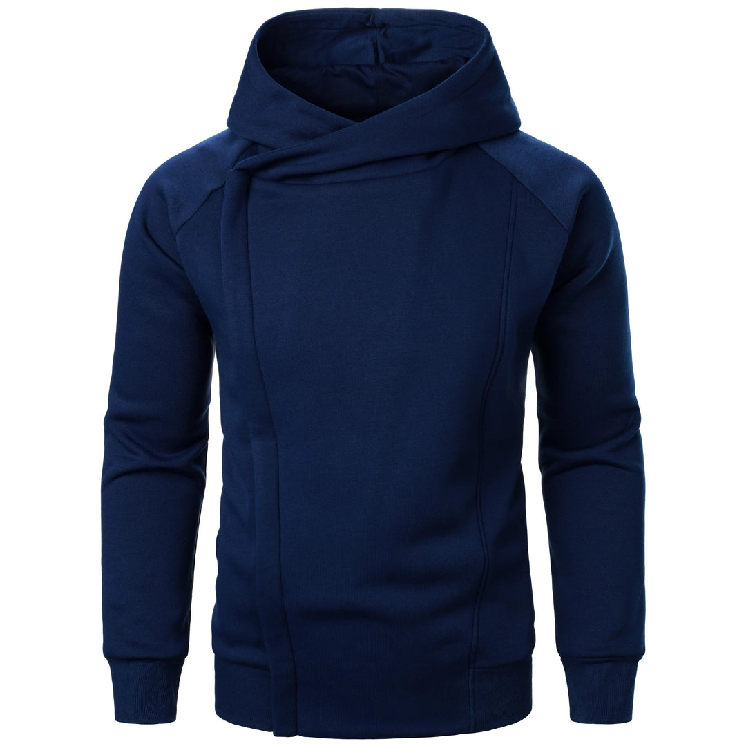 Stylish men's full-zip hooded sweatshirt, great for casual outings, layering & comfort.