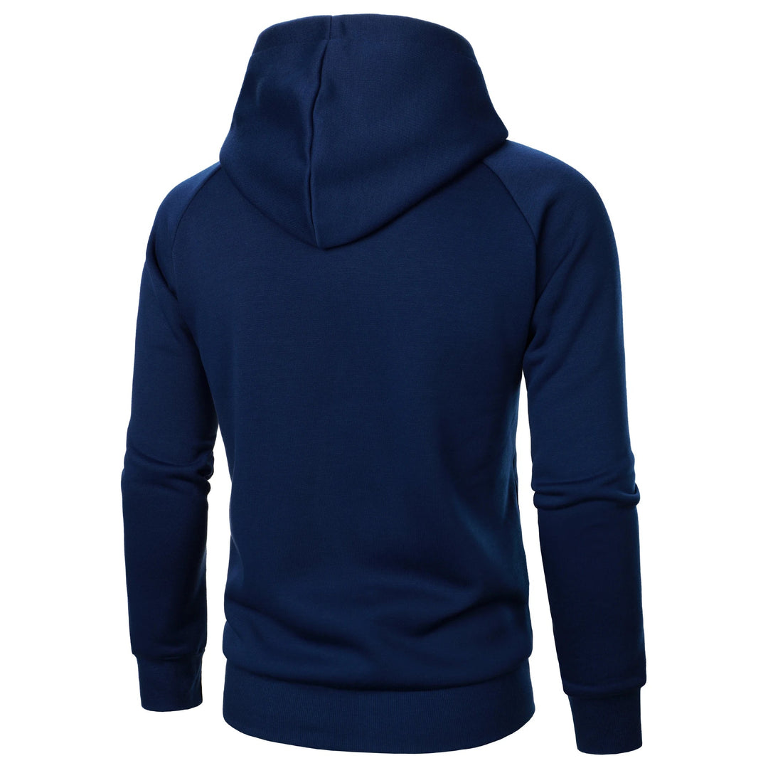 Versatile men's full-zip hoodie, perfect for layering, casual wear, and all-season comfort.