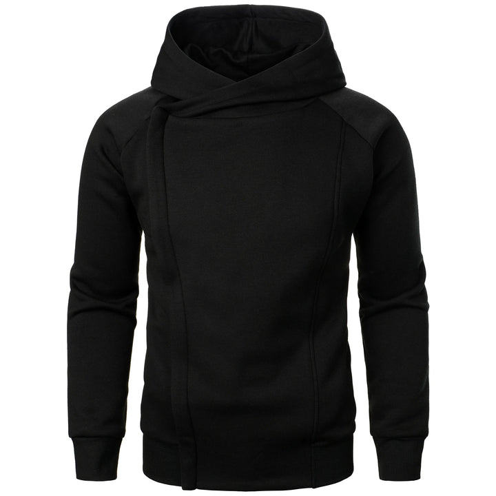 Men's casual zip-up hoodie with front pockets for hands, offering warmth & comfort for daily use.