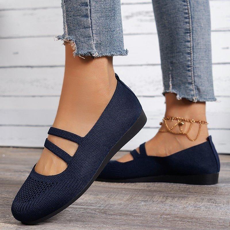 Soft women's ballet flats, designed for bunion relief & foot pain. Wide toe box, cushioned heel, perfect for walking.