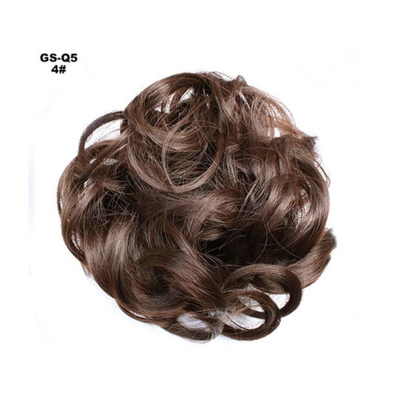 Chic messy bun hair accessory, a scrunchie for women needing quick hair volume and style.