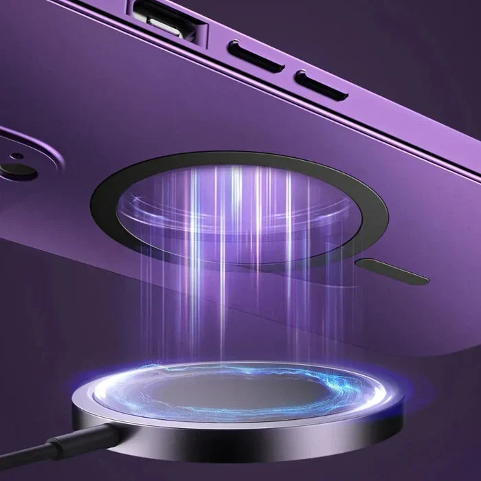 Premium metal magnetic iPhone case. Sleek design offers durable, universal protection for iPhone 13-15.