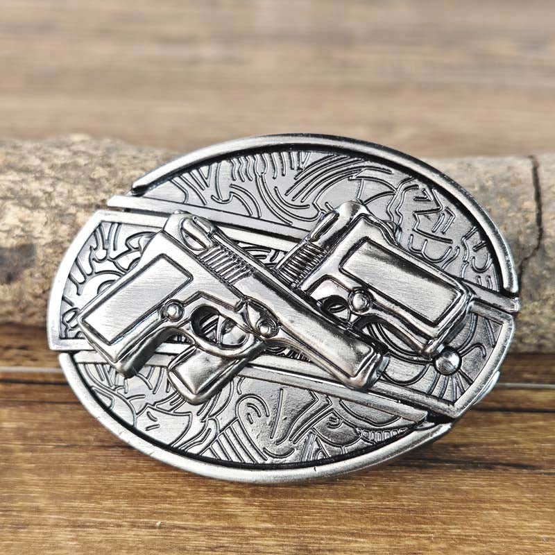Zinc alloy men's Western belt buckle, a rugged and unique accessory with hidden EDC functionality.