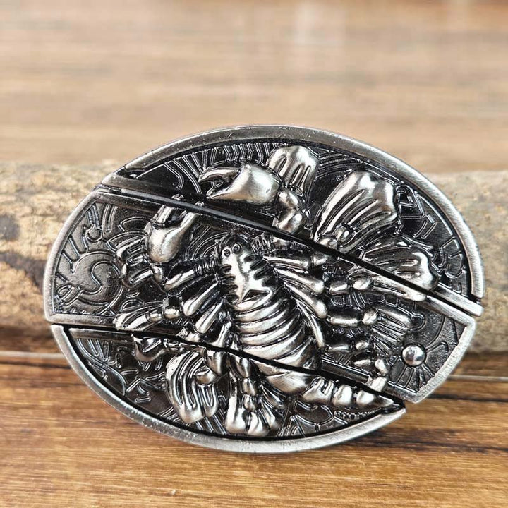Men's practical Western belt buckle, combining cowboy style with a hidden EDC tool for utility.