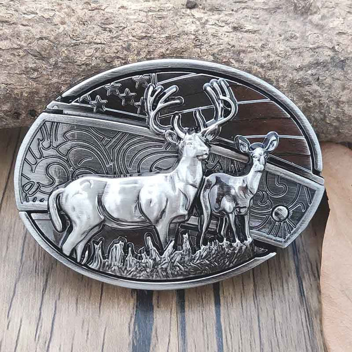 Durable Western belt buckle for men, featuring a built-in, hidden everyday carry tool.