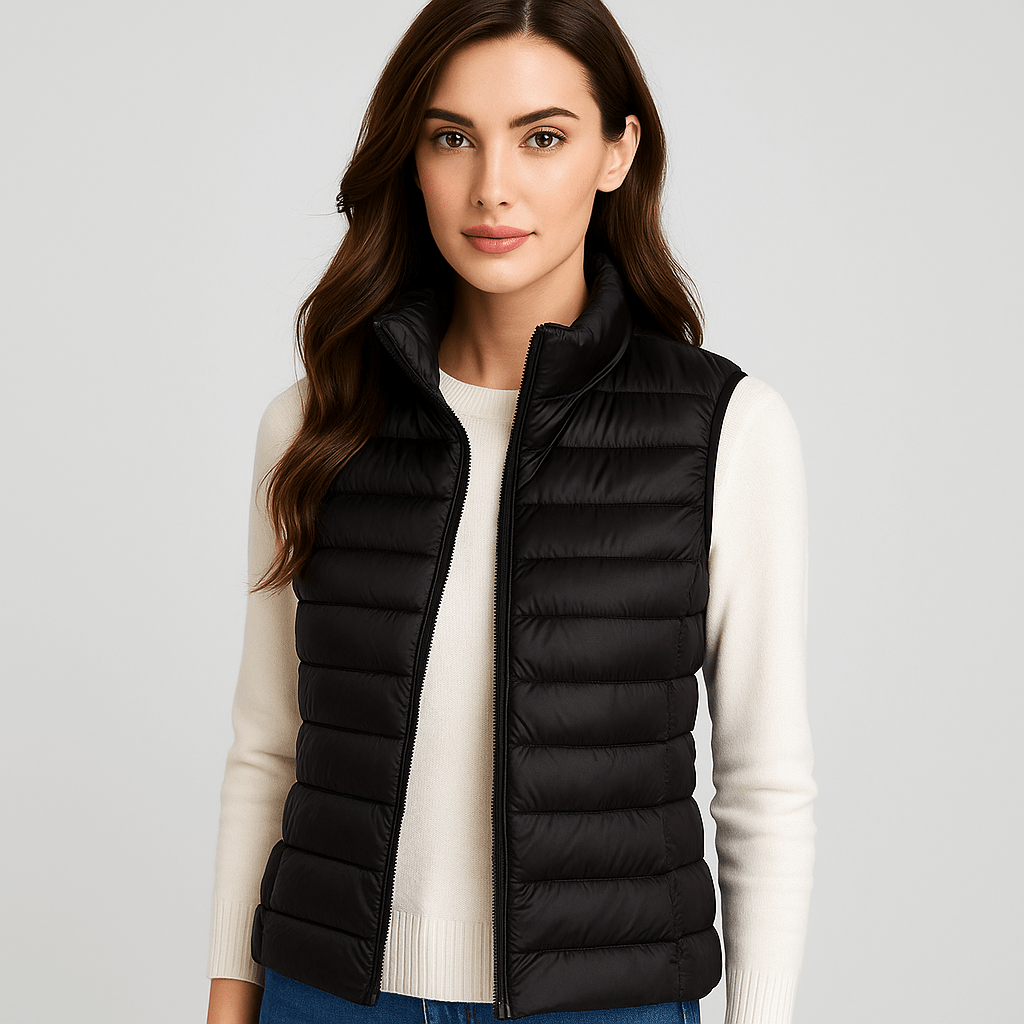 Everyday wear women's lightweight puffer jacket. Warm & cozy winter coat with a stylish pleated design.