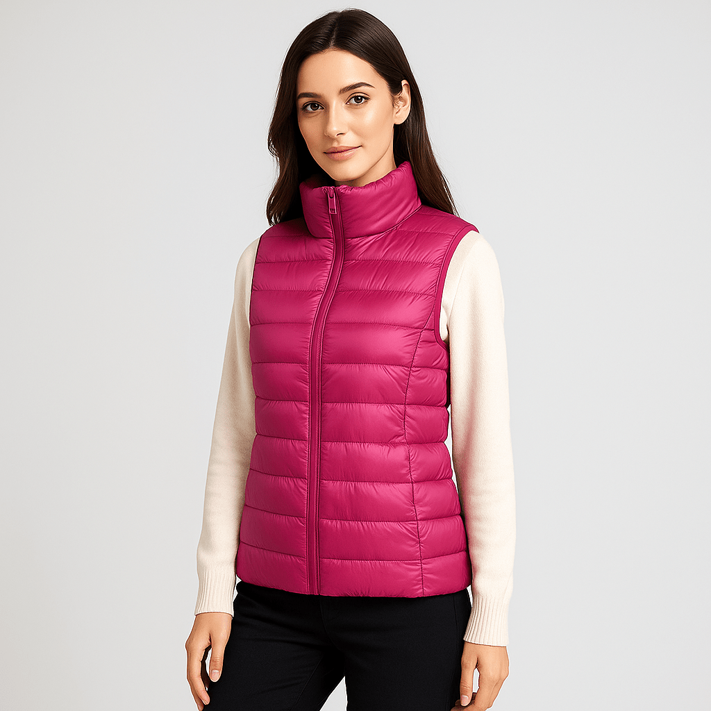 Versatile women's microlight puffer jacket. Warm, comfortable, and stylish for everyday winter fashion.