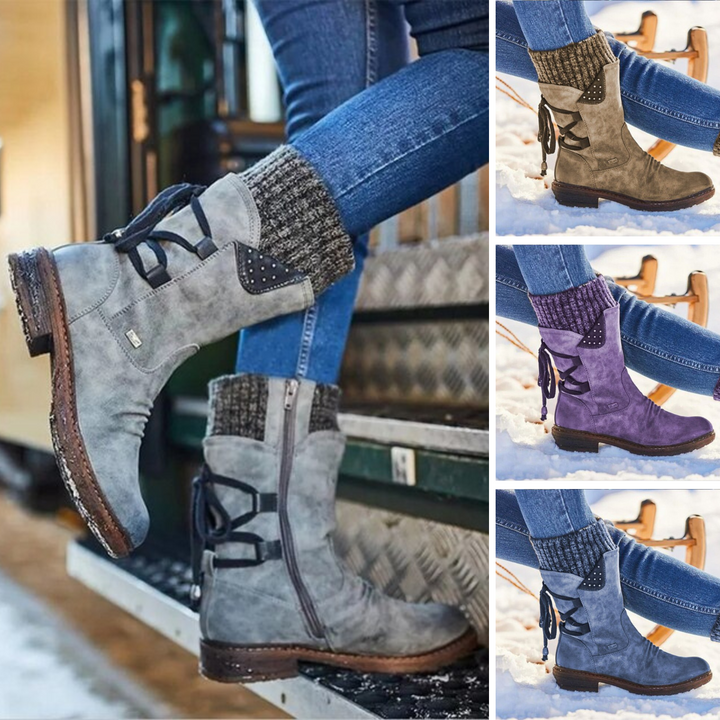 Warm & cozy women's mid-calf snow boots (Bianca). Perfect winter footwear for casual cold weather.