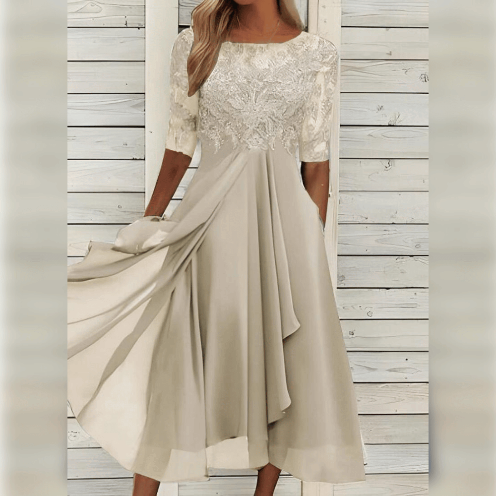Stylish women's midi dress, offering versatile fashion for summer, parties, and everyday elegance. Flattering & chic.