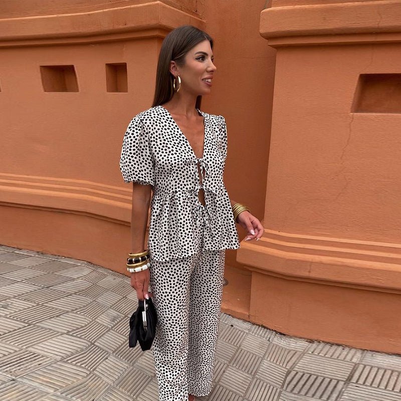 Women's Casual Printed Two-Piece Set